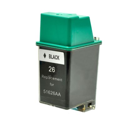 Alternativ-Tinte für HP Nr. 26 / 51626AE  schwarz