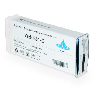 Alternativ-Tinte für HP No. 81 / C4931A cyan