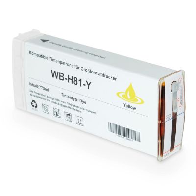 Alternativ-Tinte für HP No. 81 / C4933A gelb