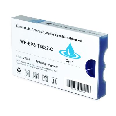 Alternativ-Tinte für EPSON T6032 / C13T603200 cyan