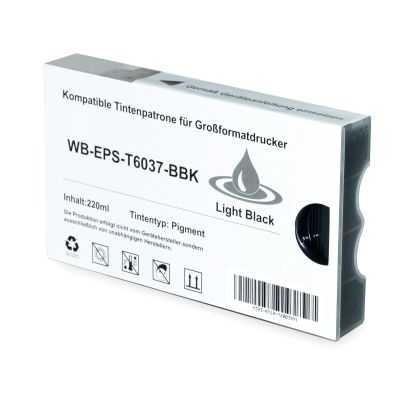Alternativ-Tinte für EPSON T6037 / C13T603700 schwarz-hell