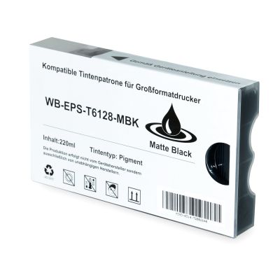 Alternativ-Tinte für EPSON T6128 / C13T612800 schwarzmatte