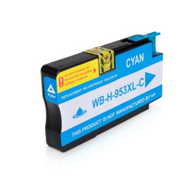Alternativ-Tinte für HP 953XL / F6U16AE XL-Version cyan