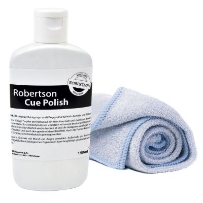 Cue Cleaning Polish Robertson 150ml inkl. Mikrofasertuch 