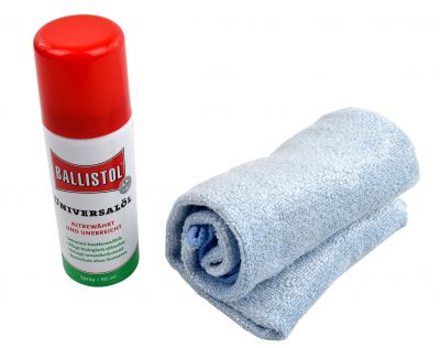 Ballistol Gleitspray für Kickerstangen inkl. Mikrofasertuch 