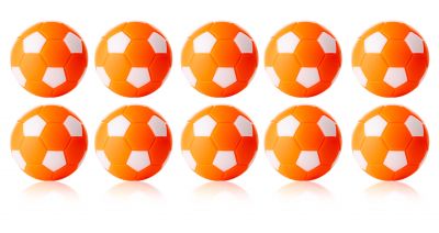 Kickerball Winspeed by Robertson 35 mm, orange / weiß, Set mit 10 St. 