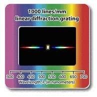 10 Durchlicht-Beugungsgitter im Diarahmen. Transparente Folie mit 1.000 Linien pro mm 