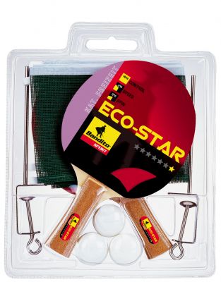 Tischtennisschläger-Set Bandito Eco Star * (2 Schläger, 3 Bälle, 1 Netz) 