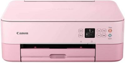 Canon PIXMA TS5352 Drucker Farbtintenstrahl Multifunktionsgerät DIN A4 (Scanner, Kopierer, OLED, 4.800 x 1.200 dpi, USB, WLAN, Duplexdruck, 2 Papierzuführungen), rosa 