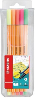 Fineliner - STABILO point 88 - 5er Pack - neon 