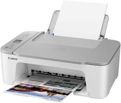 Canon Farbtintenstrahldrucker PIXMA TS3451 Multifunktionsgerät DIN A4 (Scanner, Kopierer, Drucker, 4800 x 1200 DPI, LCD, WLAN, USB, Apple AirPrint, PIXMA Cloud Link, Duplexdruck), weiß