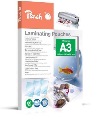 Peach PP580-01 Laminierfolien A3, 80 mic, 100 Stück 
