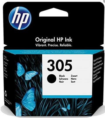 HP 305 3YM61AE, Schwarz, Original-Tintenpatrone, kompatibel mit HP DeskJet 2700, 4100, Envy Serie 6020, 6030, 6420, 6430