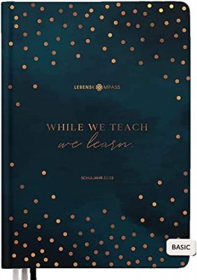 Lehrerkalender 2022 2023 DIN A4 BASIC ”GLANZ” Hardcover Schulplaner für die Unterrichtsvorbereitung Planer ideal als Lehrer Geschenk für Lehrerinnen und Lehrer 