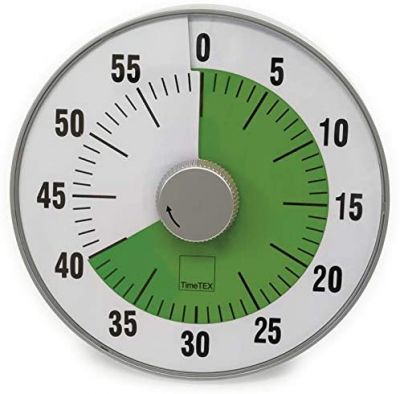 TimeTEX Zeitdauer-Uhr"lautlos" grün - magnetisch - Durchmesser 19 cm, mit grüner Scheibe - 61922 