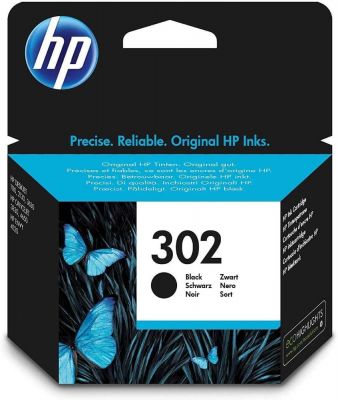 HP 302 Original Druckerpatrone (für HP Deskjet 1110, 2130, 3630, HP OfficeJet 3830, 4650, 5230, HP ENVY 4520) schwarz