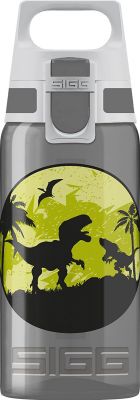 SIGG VIVA ONE Dinos Kinder Trinkflasche (0.5 L), schadstofffreie Kinderflasche mit auslaufsicherem Deckel, einhändig bedienbare Trinkflasche für Kinder