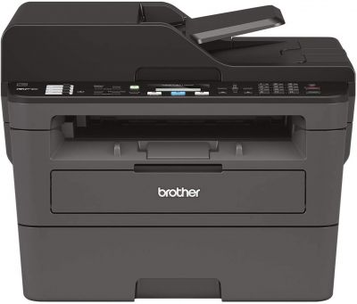 Brother MFC-L2710DW Kompaktes 4-in-1 S/W-Multifunktionsgerät (30 Seiten/Min., Drucken, Scannen, Kopieren, Faxen, A4, echte 1.200x1.200 dpi, Duplexdruck, 250 Blatt Papierkassette, USB 2.0, LAN, WLAN) 