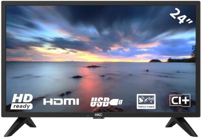 HKC 24F1D 60 cm (24 Zoll) HD LED Fernseher (HD,Triple Tuner (DVB-T2/S2/C),CI+,HDMI,USB)