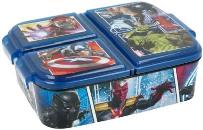Theonoi Kinder Brotdose / Lunchbox / Sandwichbox wählbar: Avengers - Mickey – Paw aus Kunststoff BPA frei - tolles Geschenk für Kinder (Avengers)