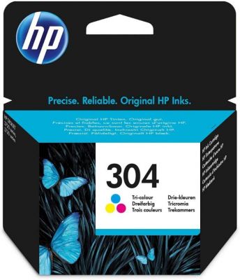 HP 304 Farbe Original Druckerpatrone für HP DeskJet 2630, 3720, 3720, 3720, 3730, 3735, 3750, 3760; HP ENVY 5020, 5030, 5032