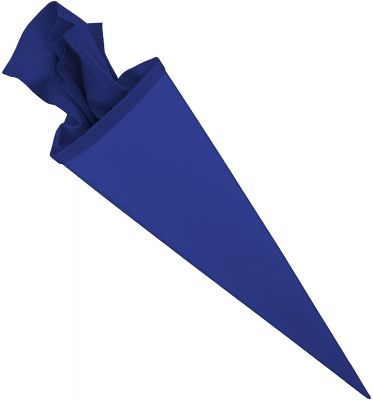 itenga Bastelschultüte 70cm rund Schultütenrohling mit Filzverschluss (Blau mit Filzverschluss)