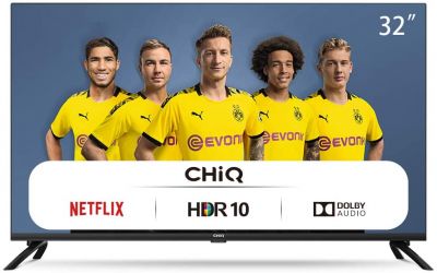 CHiQ 32 zoll (80cm) HD smart TV, L32H7N, prime video, netflix, youtube, triple tuner [Energieklasse F]