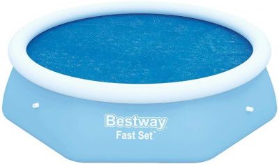 Bestway Flowclear™ Solarabdeckplane, Ø 210 cm, für runde 244 cm Fast Set™ Pools, blau 