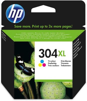 HP 304XL Farbe Original Druckerpatrone mit hoher Reichweite für HP DeskJet 2630, 3720, 3720, 3720, 3730, 3735, 3750, 3760; HP ENVY 5020, 5030, 5032