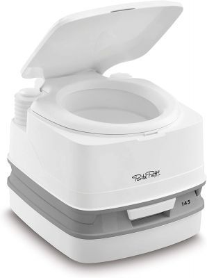 Thetford 92802 Porta Potti 145 Tragbare Toilette Qube, Weiß-Grau, 330 x 383 x 427 mm 