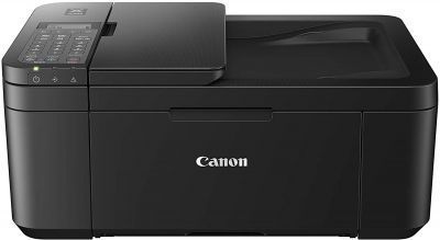 Canon PIXMA TR4550 Drucker Farbtintenstrahl Multifunktionsgerät DIN A4 (Farbdruck, Scanner, Kopierer, Fax, 4 in 1, 4.800 x 600 dpi, USB, WIFI, WLAN, Duplexdruck, Print App), schwarz 