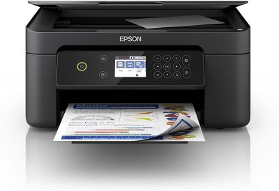 Epson Expression Home XP-4100 3-in-1-Tintenstrahl-Multifunktionsgerät, Drucker (Scanner, Kopierer, WiFi, Einzelpatronen, Duplex, 6,1 cm Display) Amazon Dash Replenishment-fähig, schwarz 