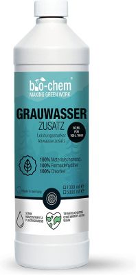 Bio-chem CLEANTEC Grauwassertank-Zusatz | 1000 ml Konzentrat | Tank-Reiniger für Schmutzwasser-, Grauwasser- und Abwasser-Tank von Wohnmobil, Wohnwagen 