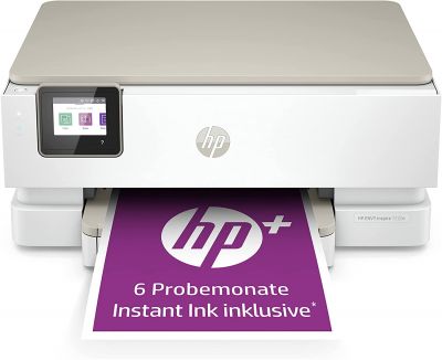 HP Envy Inspire 7220e Multifunktionsdrucker Tintenstrahldrucker (HP+, Drucken, Scannen, Kopieren, Fotodruck, DIN A4, 4 farbig CMYK, WLAN, Airprint) inklusive 6 Probemonate HP Instant Ink 