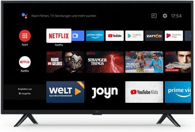 Xiaomi Mi Smart TV 4A 32 Zoll (HD LED Smart TV, Triple Tuner, Android TV 9.0, Fernbedienung mit Mikrofon, Amazon Prime Video und Netflix) [Energieklasse F]