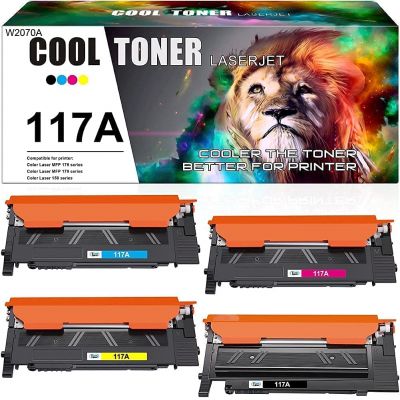 Cool Toner 117A Kompatibel Tonerkartusche als Ersatz für HP 117A Toner Set Color Laser MFP 178nwg 179fwg 150nw 179fnw 150a 178nw W2070A W2071A W2072A W2073A (Schwarz Cyan Gelb Magenta 4er-Pack) 