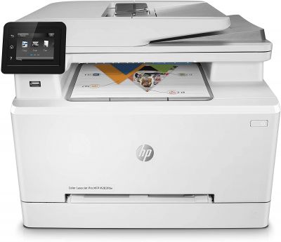 HP Color LaserJet Pro M283fdw Multifunktions-Farblaserdrucker (Drucker, Scanner, Kopierer, Fax, WLAN, LAN, Duplex, Airprint) weiß 
