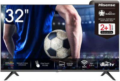 Hisense 32AE5500F 80 cm (32 Zoll) Fernseher (HD, Triple Tuner DVB-C/ S/ S2/ T/ T2, Smart-TV, Frameless, Prime Video, Netflix, YouTube, DAZN) [Energieklasse F]