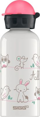 SIGG Kinder Trinkflasche (0.4 L), schadstofffreie Kinderflasche mit auslaufsicherem Deckel, federleichte Trinkflasche aus Aluminium