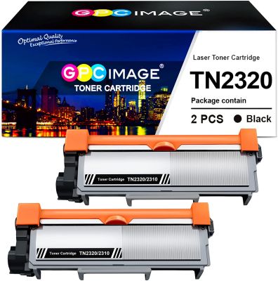 GPC Image Tonerkartusche Kompatible für Brother TN2320 TN2310 TN 2320 2310 für MFC L2700DW L2720DW, für DCP-L2520DW L2500D L2560DW, für HL-L2365DW L2300D L2340DW L2360DN(Schwarz, 2er-Pack) 