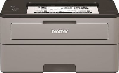 Brother HL-L2310D Kompakter S/W-Laserdrucker (30 Seiten/Min., A4, echte 1.200x1.200 dpi, Duplexdruck, geschlossene 250 Blatt Papierkassette, USB 2.0), Hellgrau/Schwarz 