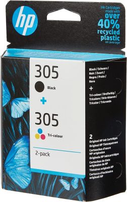 HP 305 (6ZD17AE) Multipack Original Druckerpatrone 1xSchwarz, 1xFarbe für HP DeskJet 2700, 2700e, 2730, 4100, 4100e HP ENVY 60xx, 64xx 