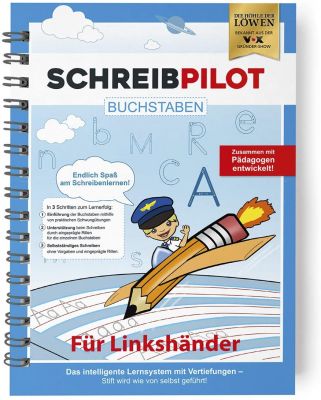 Schreibathlet: Schreiblernheft für ABC-Schützen mit vorgeprägten Buchstaben für Linkshänder (Schreibpilot Buchstaben Linkshänder) | Speziell entwickelt für Linkshänder