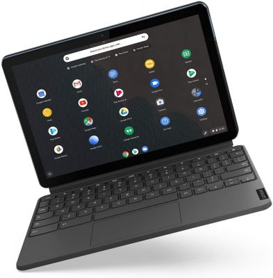 Lenovo IdeaPad Duet Chromebook (10,1 Zoll, 1920x1200, Full HD, WideView, Touch) Tablet-PC (Octa-Core, 4GB RAM, 64GB eMCP, WLAN, ChromeOS) blau-grau