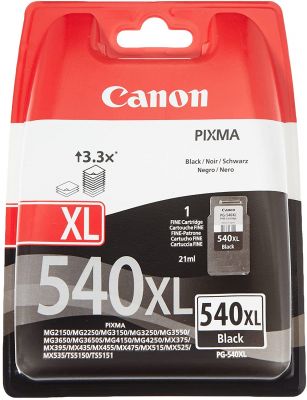 Canon PG-540 XL Druckertinte Schwarz - hohe Reichweite - 21 ml für PIXMA Tintenstrahldrucker ORIGINAL 
