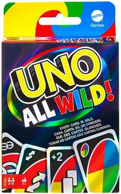 Mattel Games HHL33 - UNO All Wild Kartenspiel mit 112 Karten, Kinderspiel, Familienspiel und Gesellschaftsspiel, ab 7 Jahren 