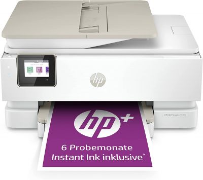HP Envy Inspire 7920e Multifunktionsdrucker Tintenstrahldrucker (HP+, Drucken, Scannen, Kopieren, Fotodruck, ADF, DIN A4, 4 farbig CMYK, WLAN, Airprint) inklusive 6 Probemonate HP Instant Ink 