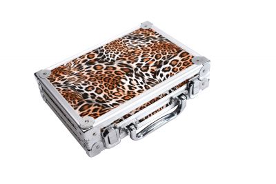 Dartkoffer Luxus Alu Leopard 