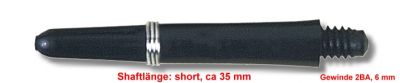 Shaft (Set) Nylon + Ring short schwarz  1000 Sets lose   