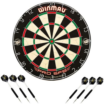 Winmau Dartboard PRO-SFB im Set inklusive 2 Satz Winmau Steeldarts 